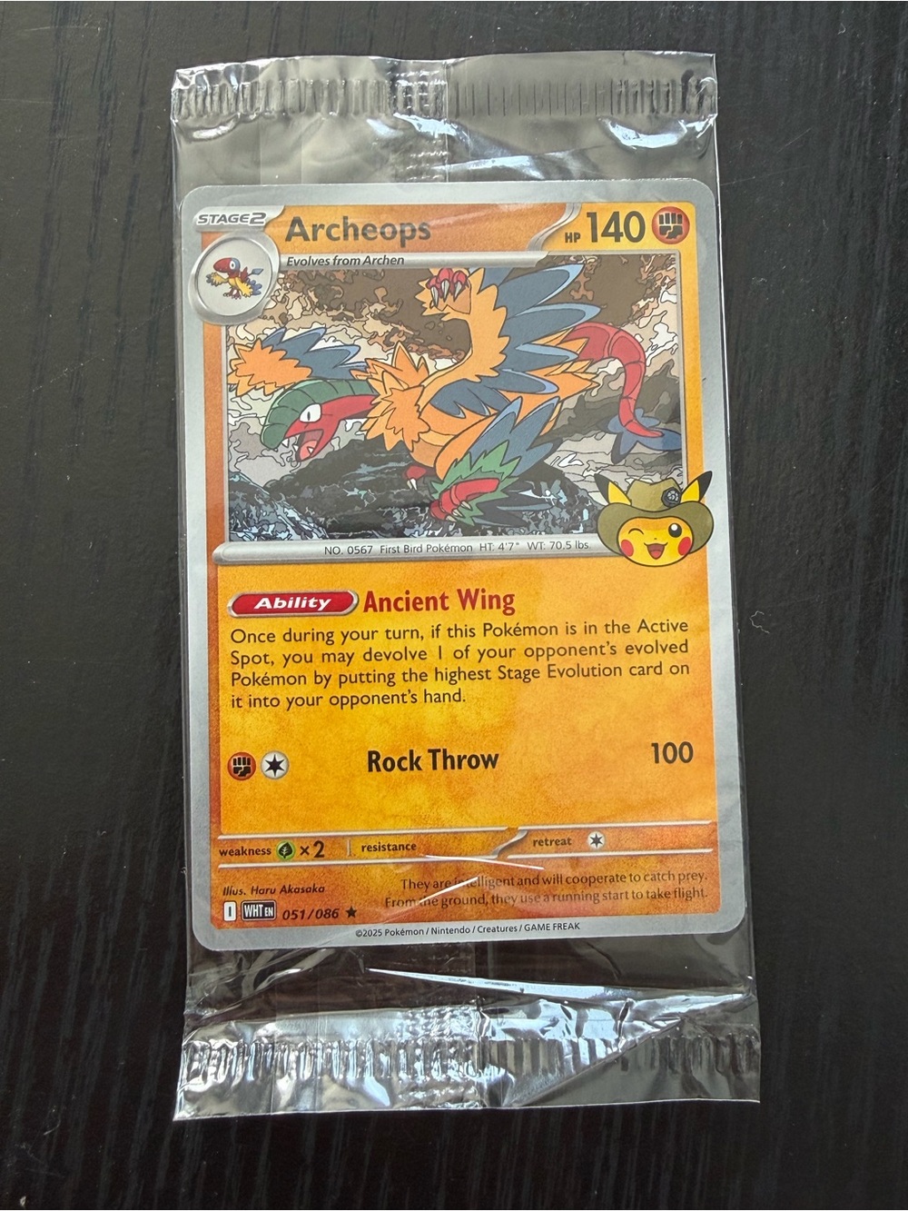 Pokemon Archeops Trading Card - Field Museum